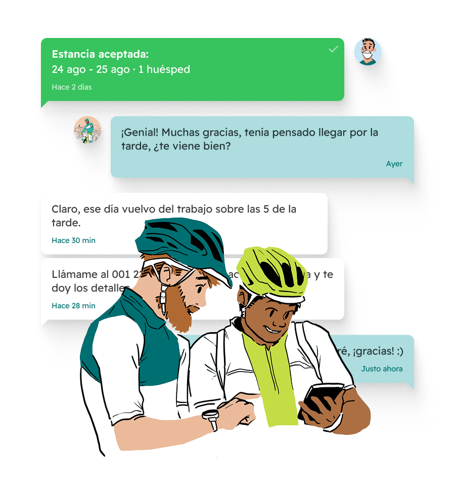 Warmshowers messaging graphic