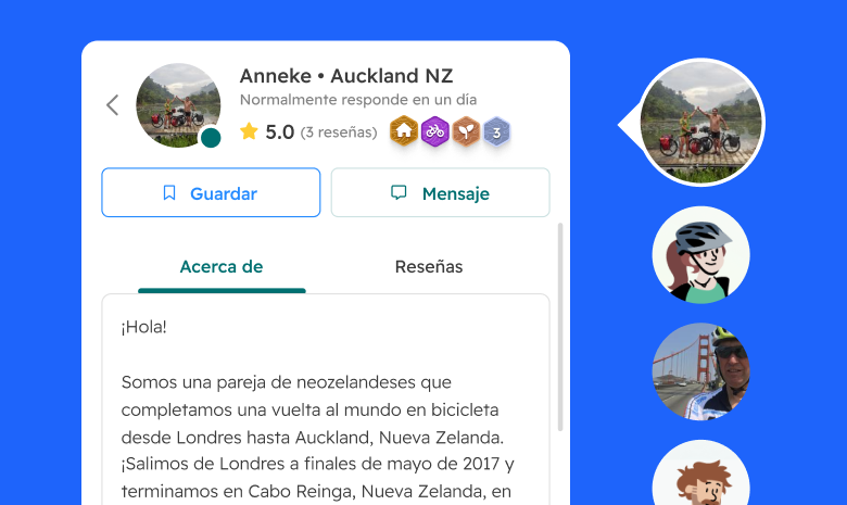 Vista previa del perfil de la aplicación web